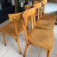 Set of 6 vintage wooden bistro chairs by Baumann