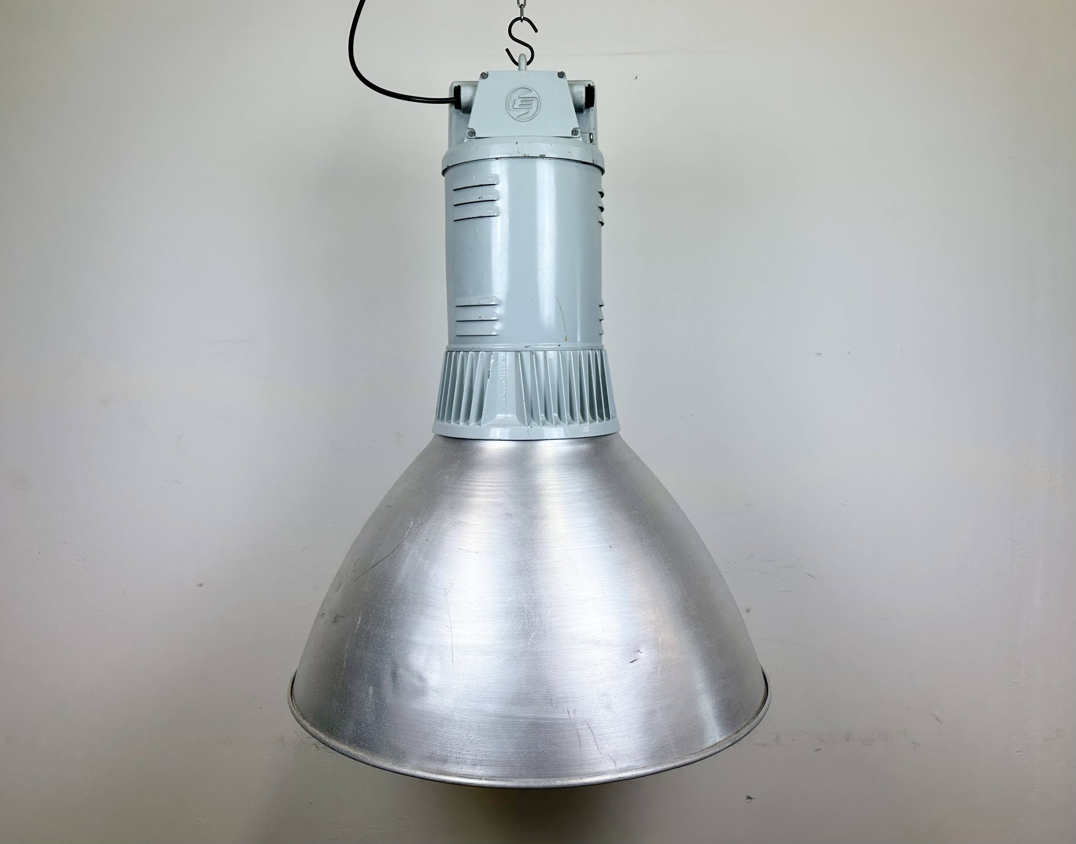 Large Industrial Aluminium Pendant Light from Elektrosvit, 1960s