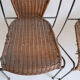 Set de 4 chaises vintage en métal et osier