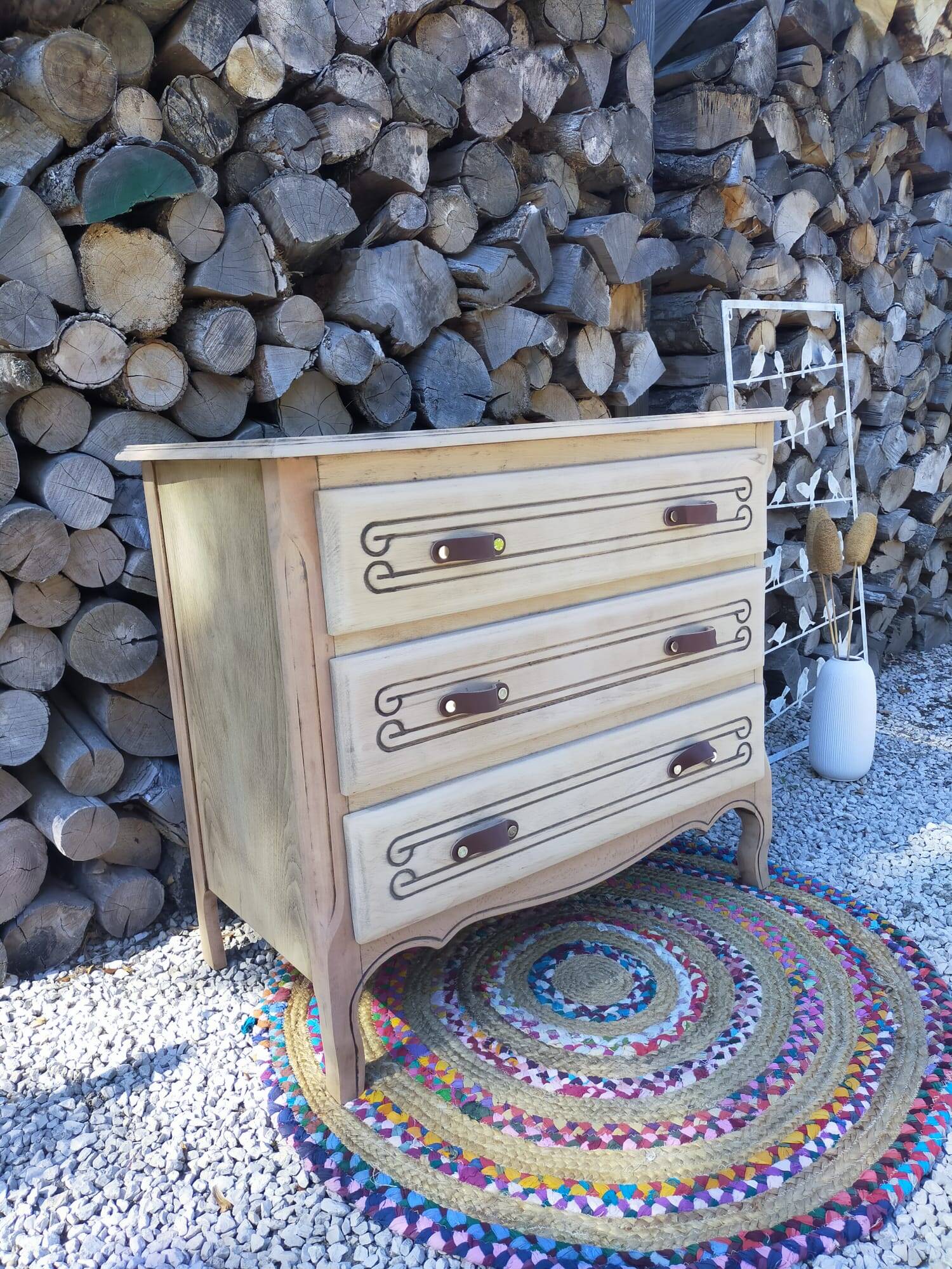 renovated wooden chest of drawers