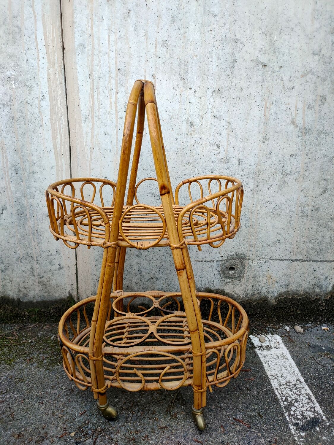 Vintage rattan wheels