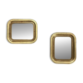 Pair of Louis-Philippe mirrors 28.5/23cm gold leaf, mercury glass