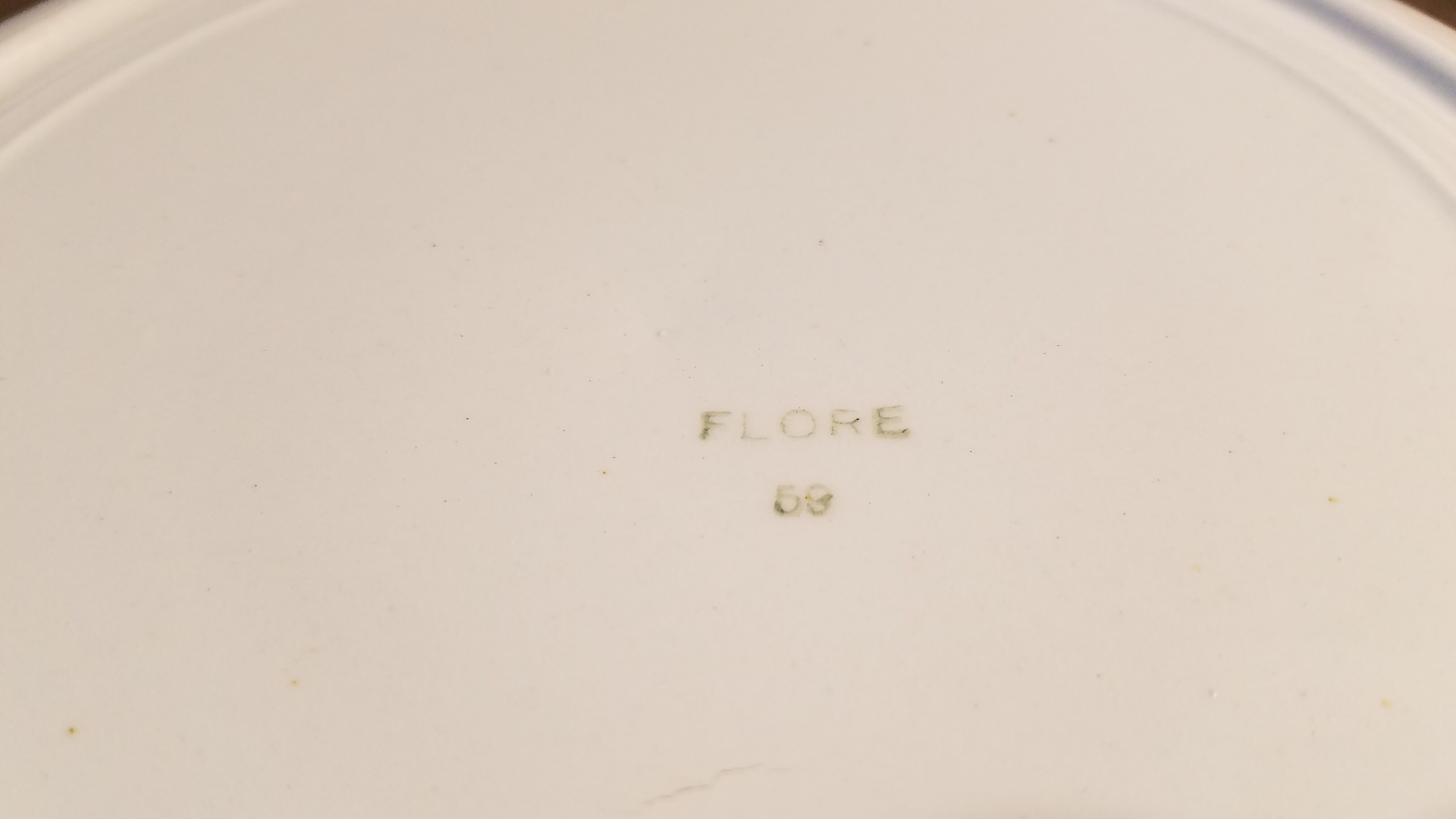 Porcelain dish Digoin Sarreguemine model Flora
