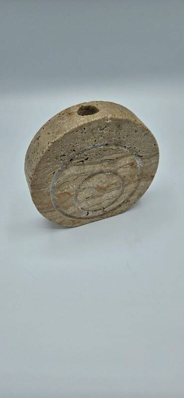 Vintage travertine vase Italy Fratelli Manelli