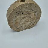 Vintage travertine vase Italy Fratelli Manelli