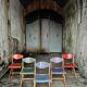 Vintage multicolour Bauhaus-style wooden chair
