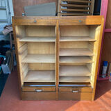 Double filing cabinet with vintage curtain from the 40/50 period