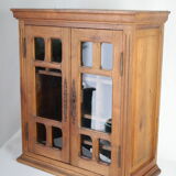 Vitrine de metier ancienne en bois de noyer XXème