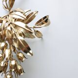 Applique murale dorée Hans Kögl, années 1980, Italie.