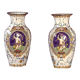 Two earthenware vases from Gien late nineteenth century
