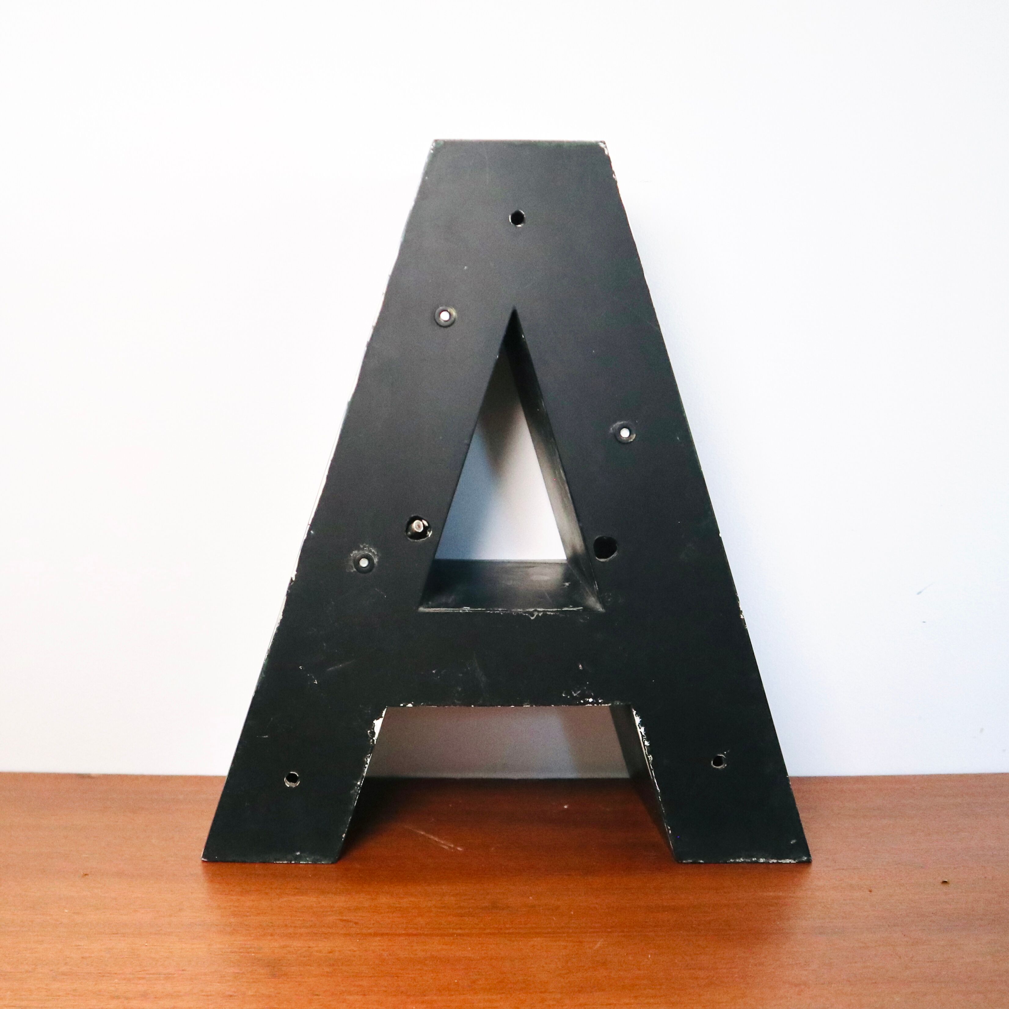 Letter A, old sign letter