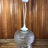 Ancienne suspension verre moulé vintage