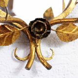 Old candlestick mirror gilded with leaf