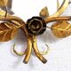 Old candlestick mirror gilded with leaf
