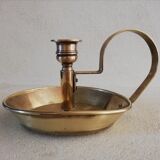 Brass hand candle holder