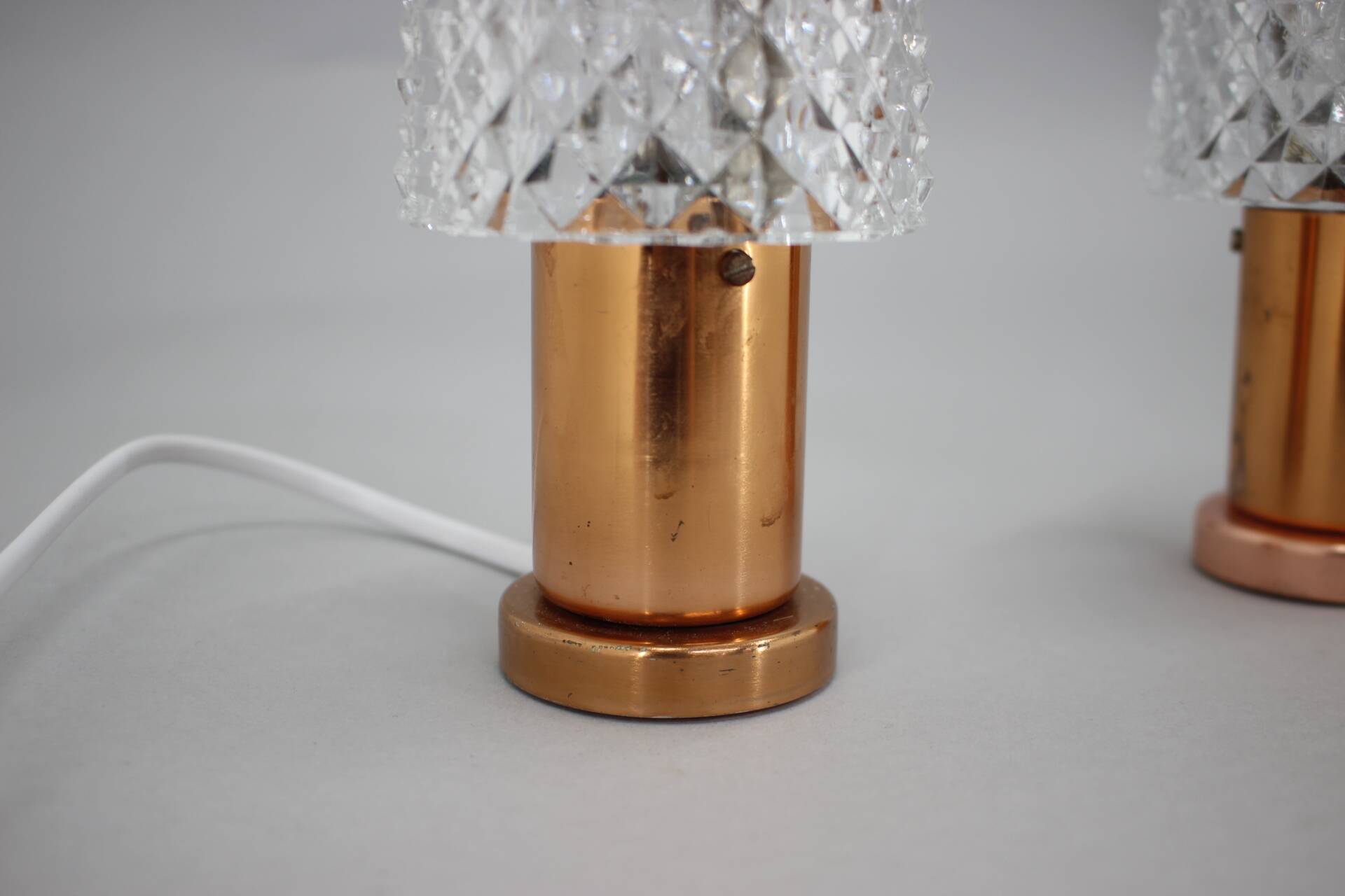 Pair of Table Lamps in Copper by Kamenicky Senov, Czechoslovakia