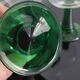 Six verres des années 1970 pieds torsadés vert style roemer Luminarc