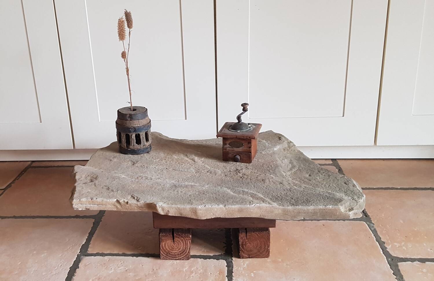 Natural stone coffee table