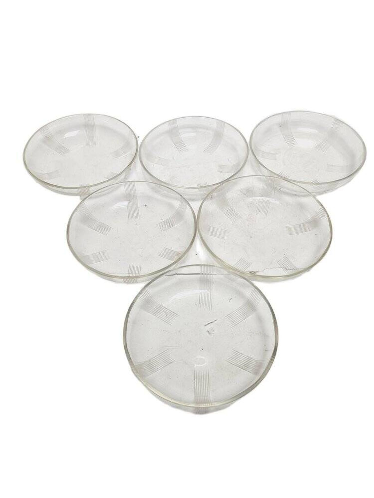 Vintage Art Deco dessert plates, 1930s, set of 6