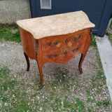 Commode ancienne style Louis XVI, plateau en marbre