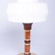 Mid-Century Table Lamp in Walnut, Brass and Glass, Czech, 1960s