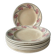 Series of 8 dessert plates 1900 in Longwy earthenware