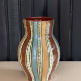 Glazed earthenware vase