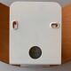Wall light in thermoformed wood and cicada glass by Lucid design, 1980s