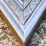 Art Deco half-moon wall mirror