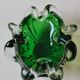 Pocket/ashtray in blown Murano art glass. Organic floral shape