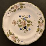 3 sweet pea plates, Samadet earthenware, 18th century