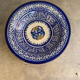 TERRACOTTA SALAD BOWL ORIGINAL MOROCCO BLUE TONES