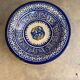 Saladier terre cuite origine maroc tons bleus