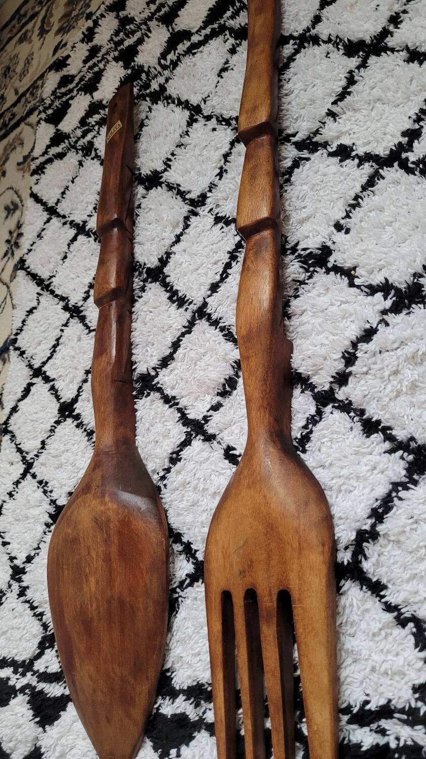 Set De 5 Fourchettes En Bois AOOSY - Style Vintage, 22cm | Pour Salade, Cuisine, Restaurant