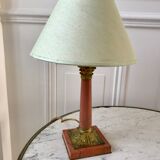 Pink lamp in marble and bronze years 30-40