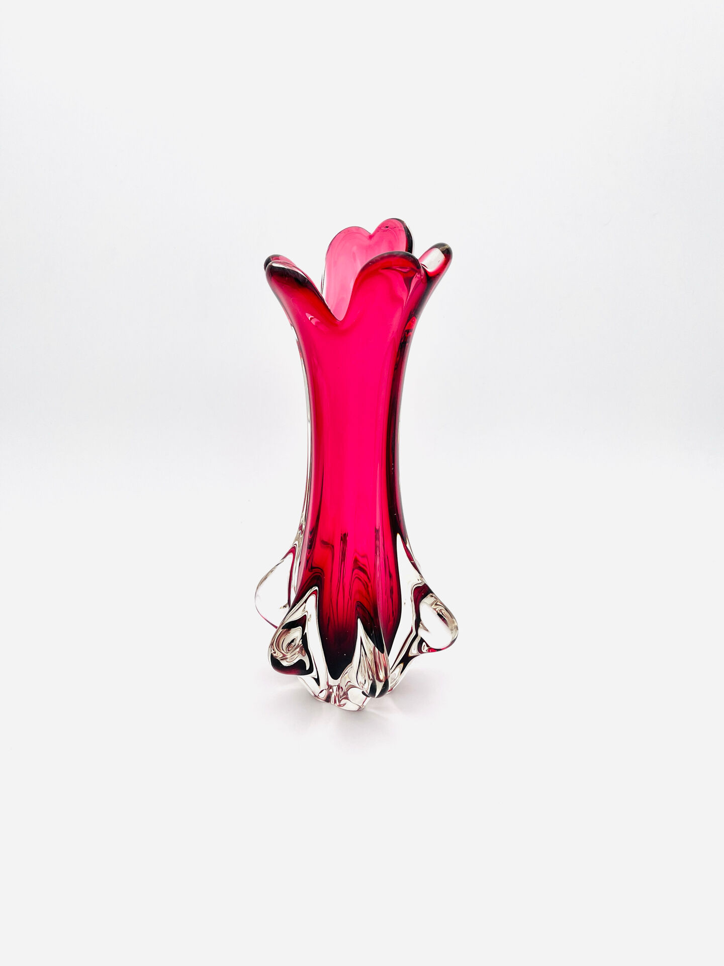 Grand Murano Vase "Chambord" – Fratelli Toso – Sommerso Ruby - 1960