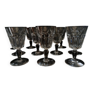 12 verres à eau en cristal