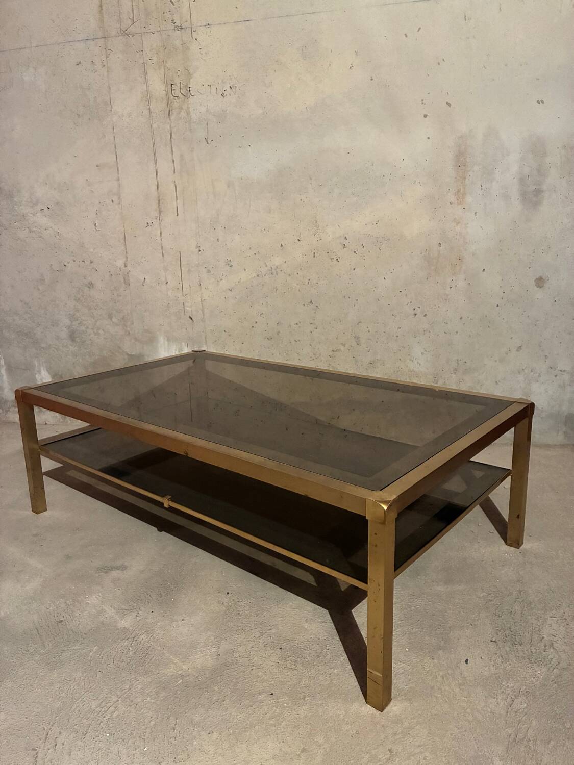Vintage Italian brass coffee table – Mara – 1970s