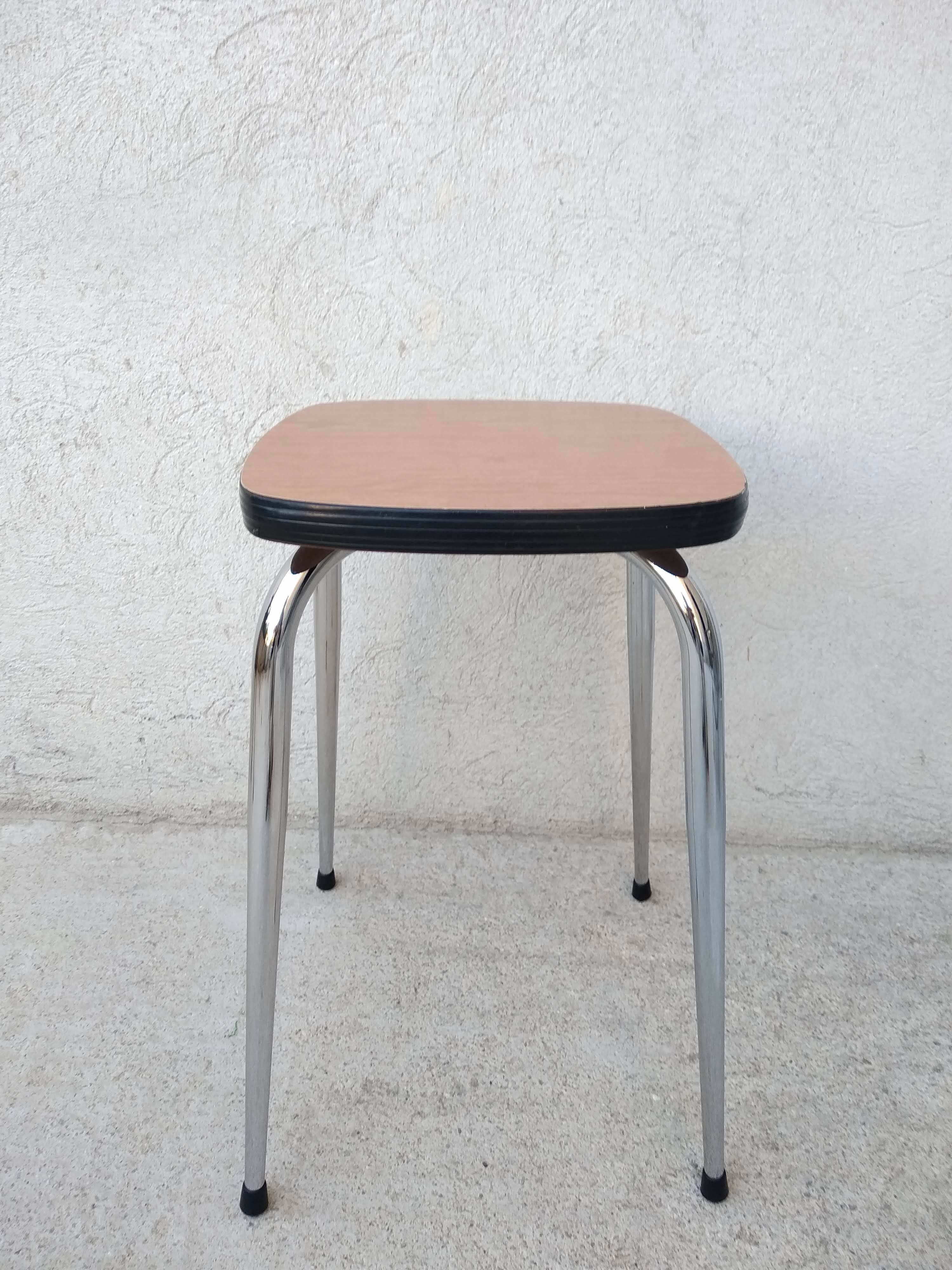 Formica wood effect stool