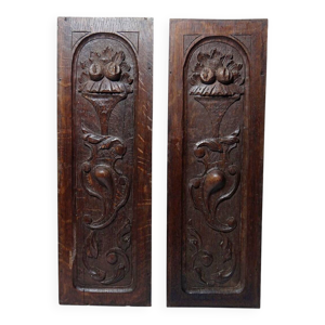 Paire de panneaux décoratifs - ancien