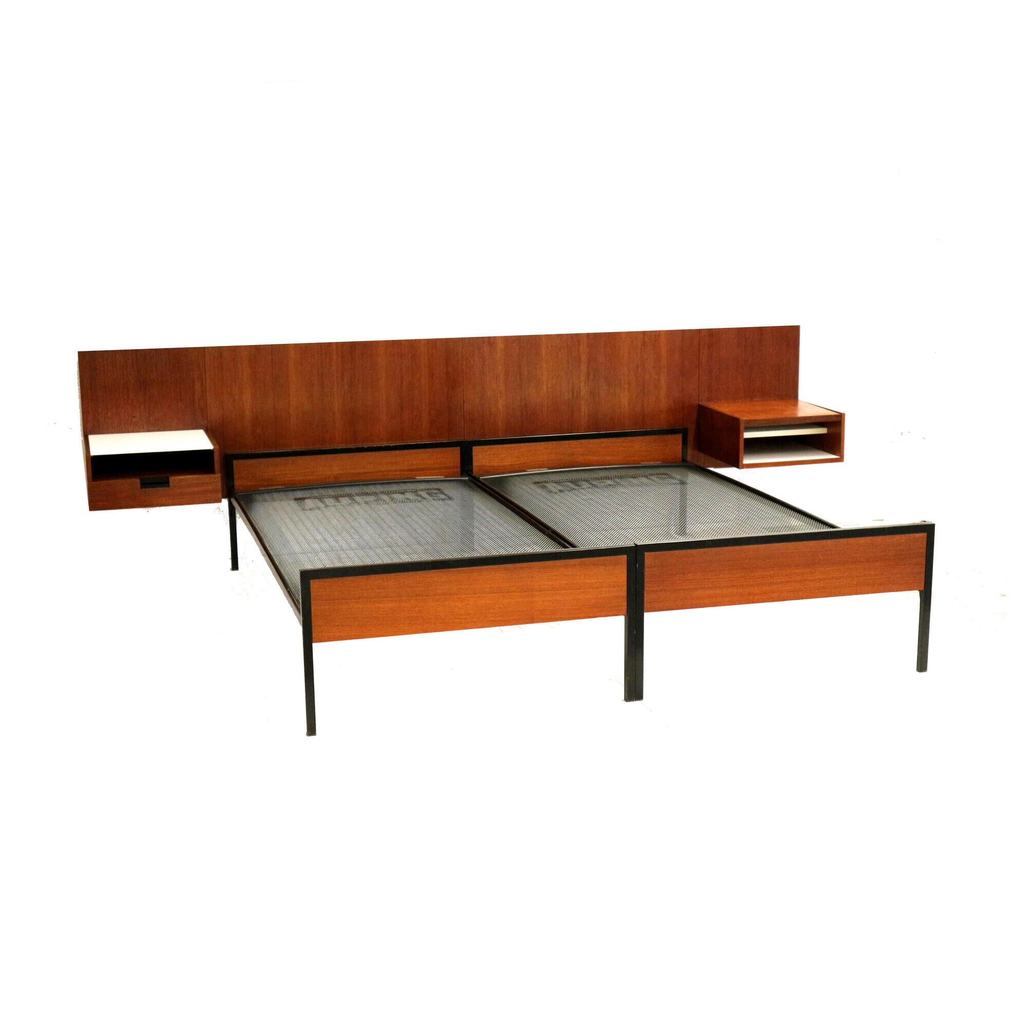 Vintage double bed by Cees Braakman for Pastoe from the Japanese series