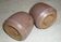 Salt and pepper service in purple-parma ceramic
