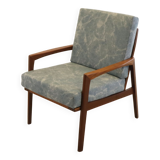 Mid century teak Armchair 'Mettmann' - reupholstered