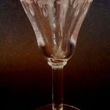 Port glass or crystal aperitif engraved nineteenth