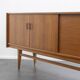 1950s sideboard, teak, sliding doors, restored,