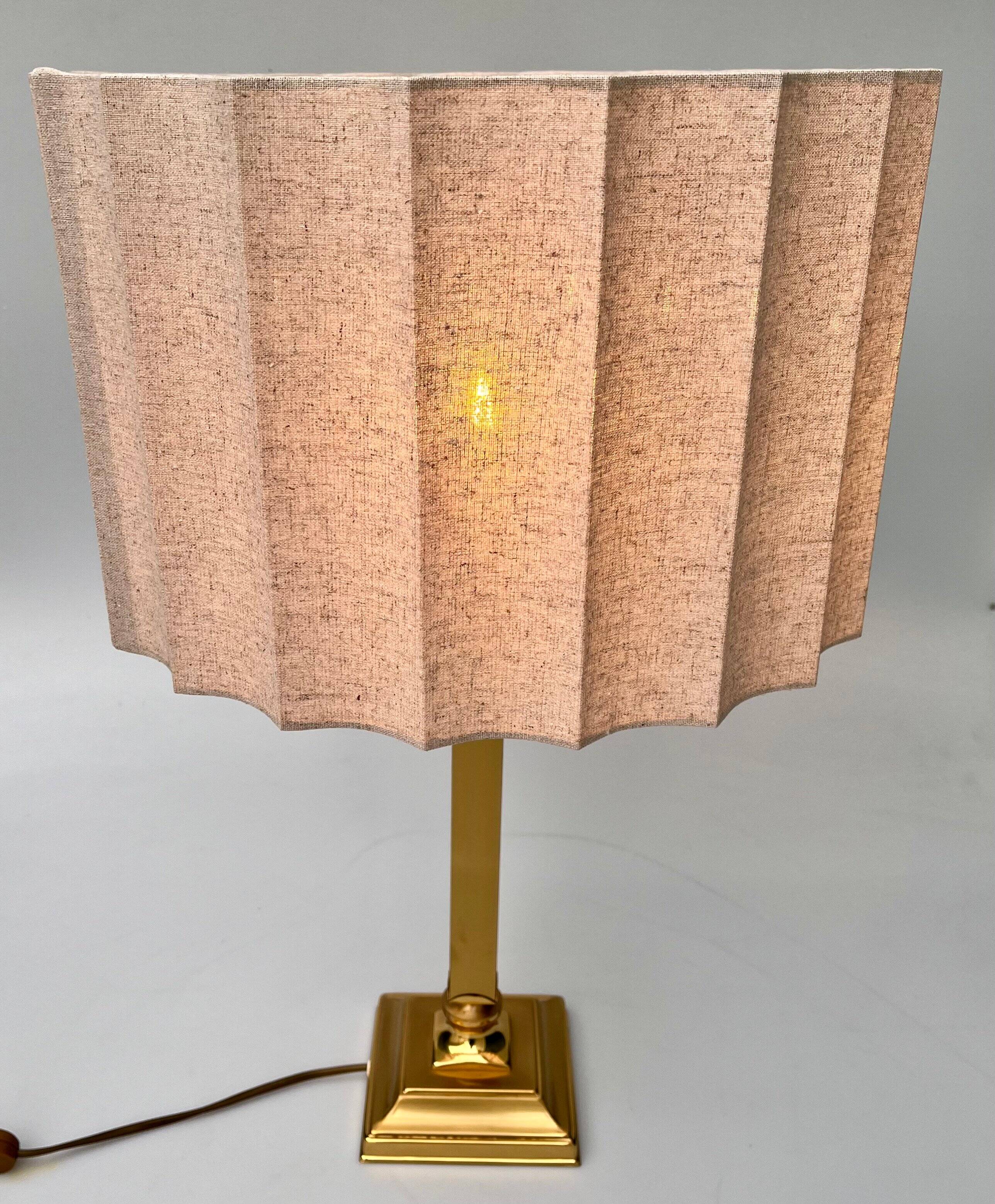Vintage brass table lamp by DeKnudt, 1970s