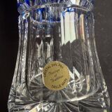Large vase – Cut crystal lined with cobalt blue – Bohemia