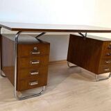 Vintage Bauhaus Oak Veneer Desk from Mücke & Melder, 1940s