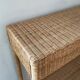 Wood and woven wicker console