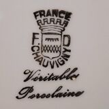 Porcelain soup plates from Chauvigny by Fernand Deshoulières